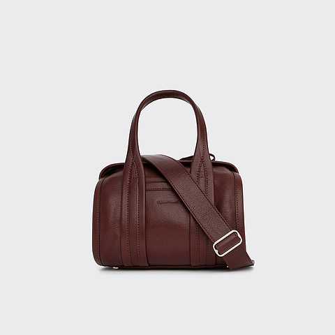 Pierre Hardy CAB MICRO BAG, burgundy grained kidskin