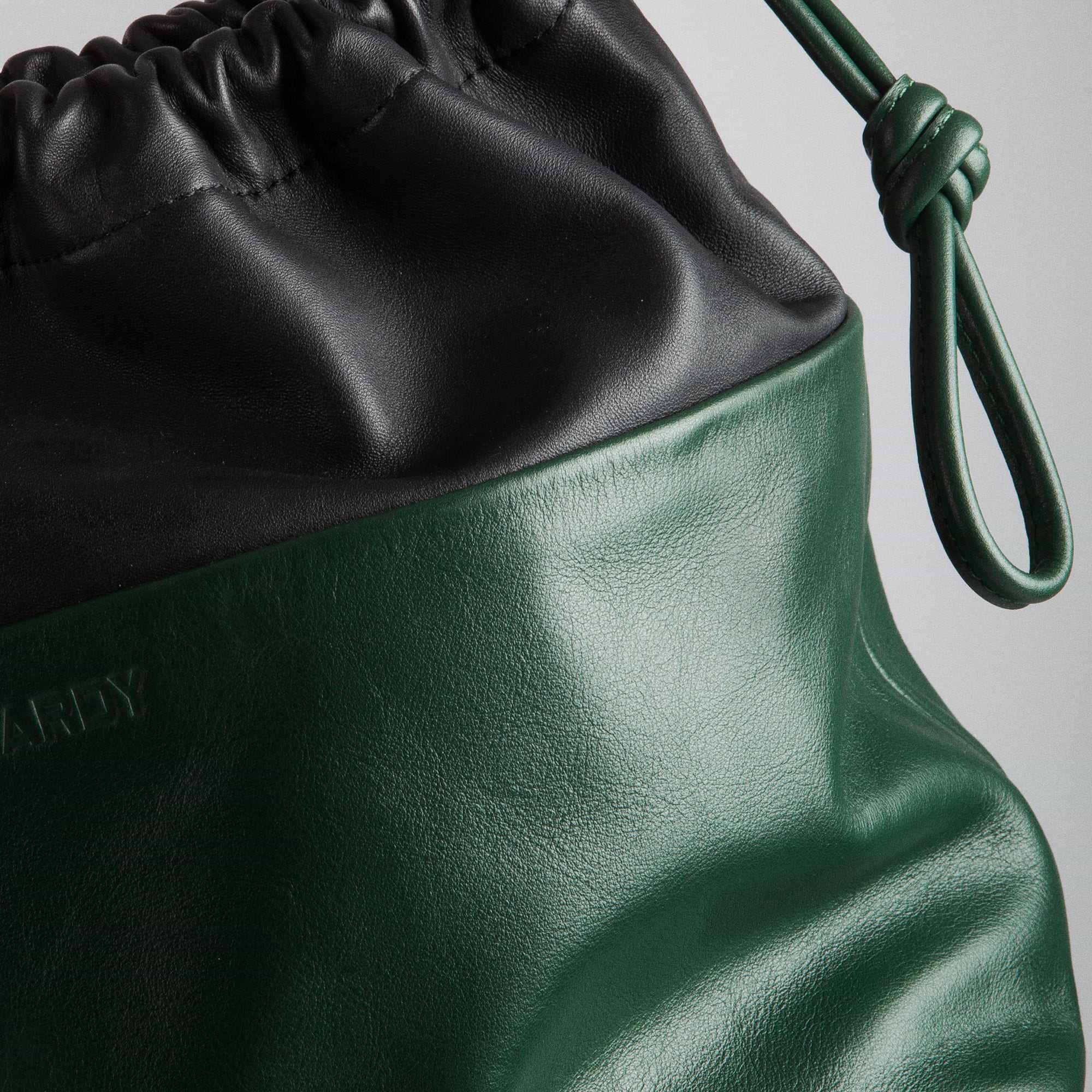 Pierre Hardy TWIN CLUTCH, green calfskin and black lambskin, view 2