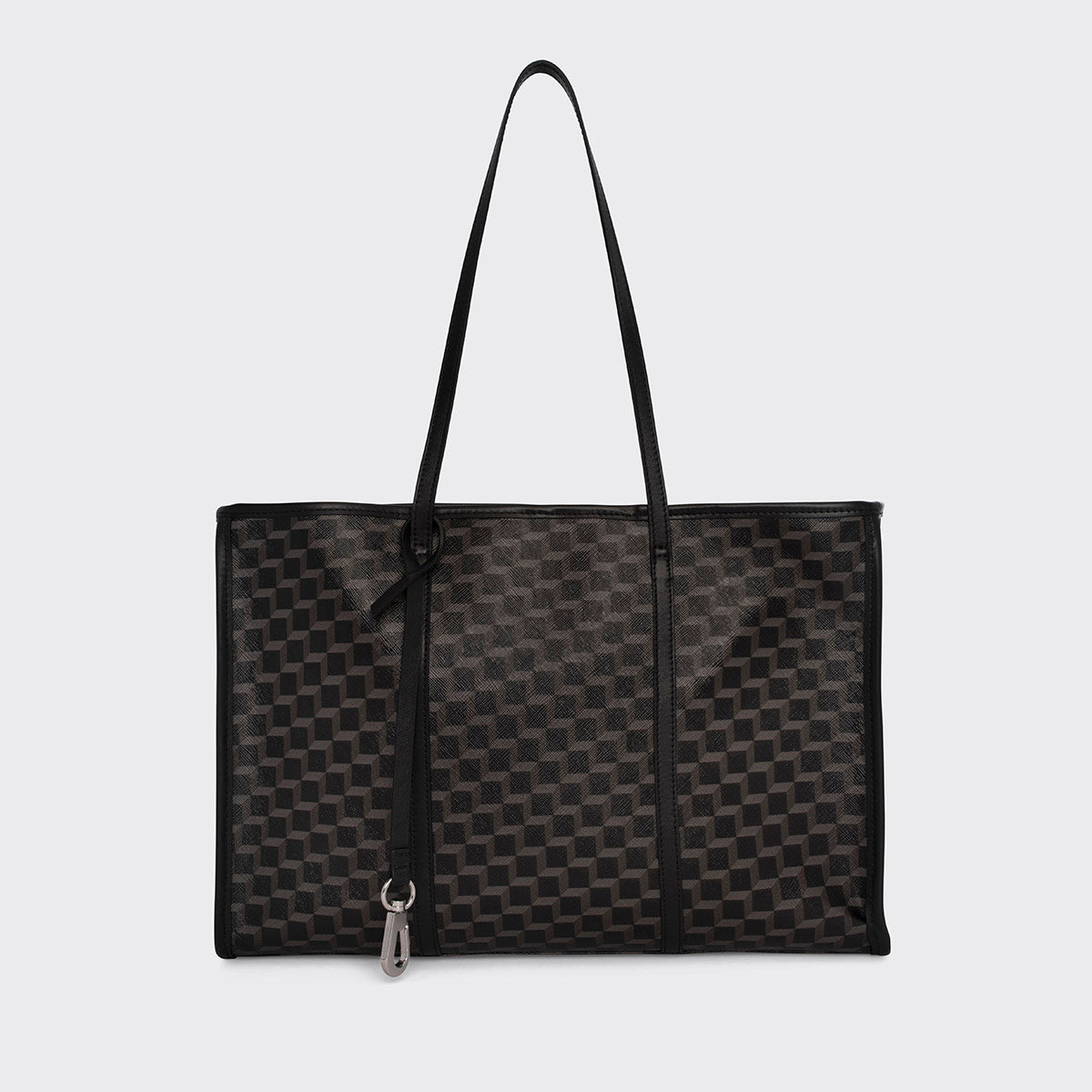 Pierre Hardy CAB TOTE, black perspective cube coated canvas and black calfskin trims, view 5