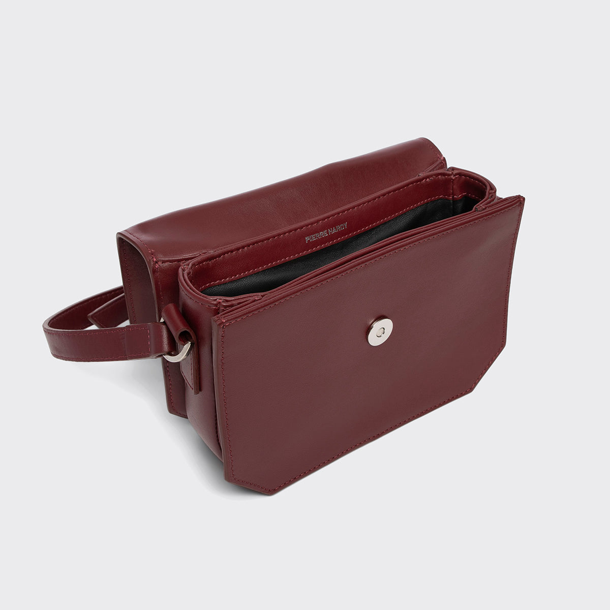 Pierre Hardy PRISM HANDBAG, burgundy calfskin, view 2