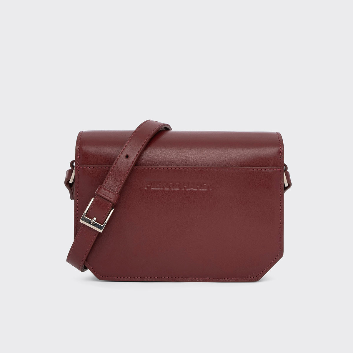 Pierre Hardy PRISM HANDBAG, burgundy calfskin, view 4