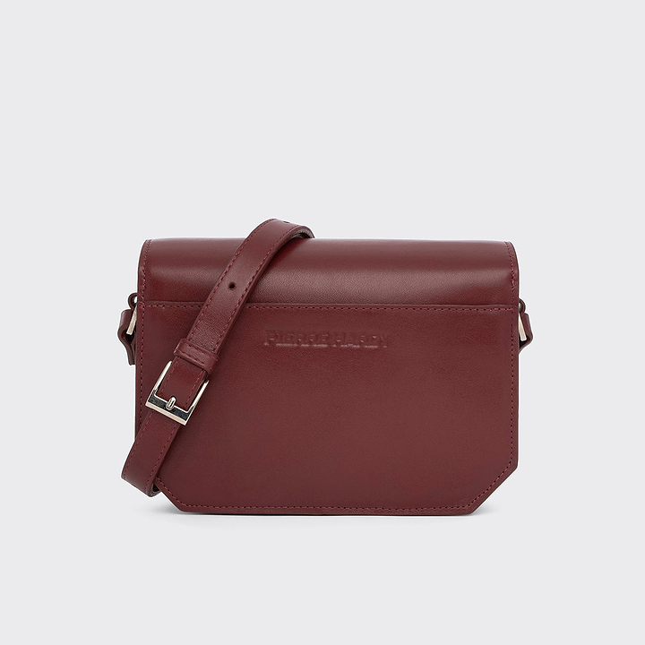 Pierre Hardy PRISM HANDBAG, burgundy calfskin, view 4