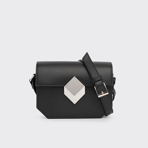 Pierre Hardy MINI PRISM HANDBAG, black calfskin
