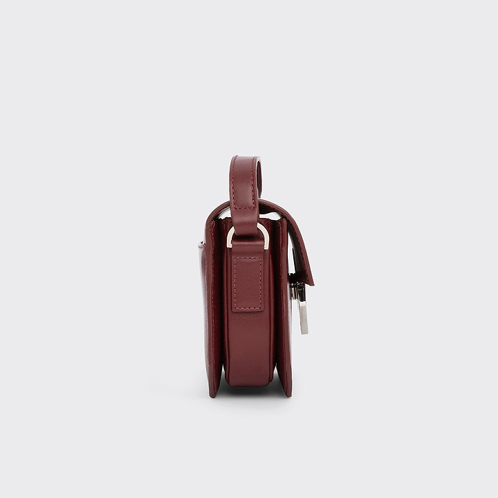 Pierre Hardy MINI PRISM HANDBAG, burgundy calfskin, view 5