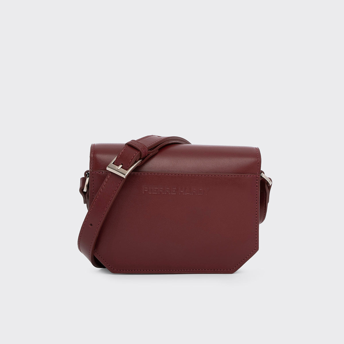 Pierre Hardy MINI PRISM HANDBAG, burgundy calfskin, view 6