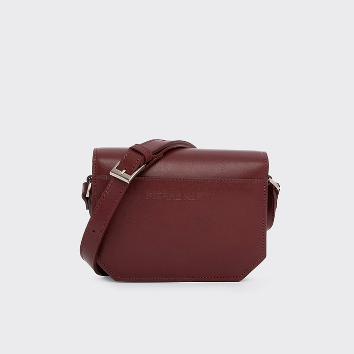 Pierre Hardy MINI PRISM HANDBAG, burgundy calfskin, view 6
