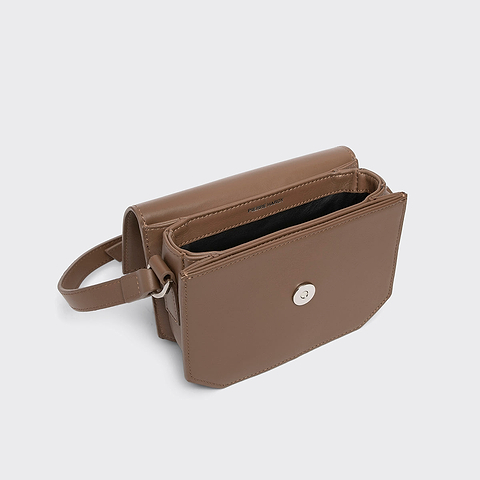 Pierre Hardy MINI PRISM HANDBAG, camel calfskin, view 2