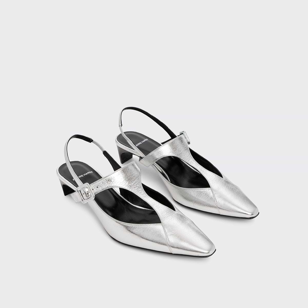 Pierre Hardy EDDIE SLINGBACK, silver metalized kidskin, view 5