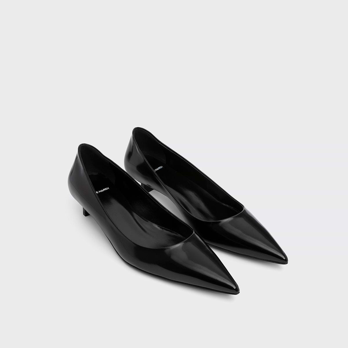 Pierre Hardy ANOUK PUMP, black glazed lambskin, view 2
