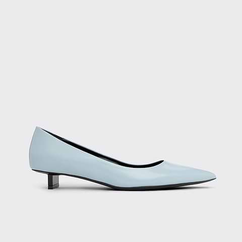 Pierre Hardy ANOUK PUMP, light blue glazed lambskin