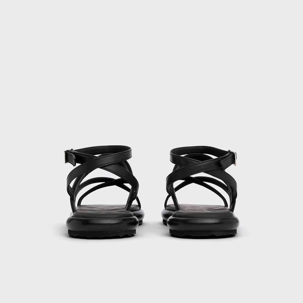 Pierre Hardy ALPHA SANDAL, black calfskin and black nylon canvas, view 5