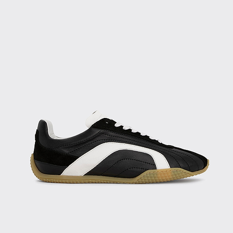 Pierre Hardy JUMP SNEAKERS, black & white calfskin and black suede calfskin