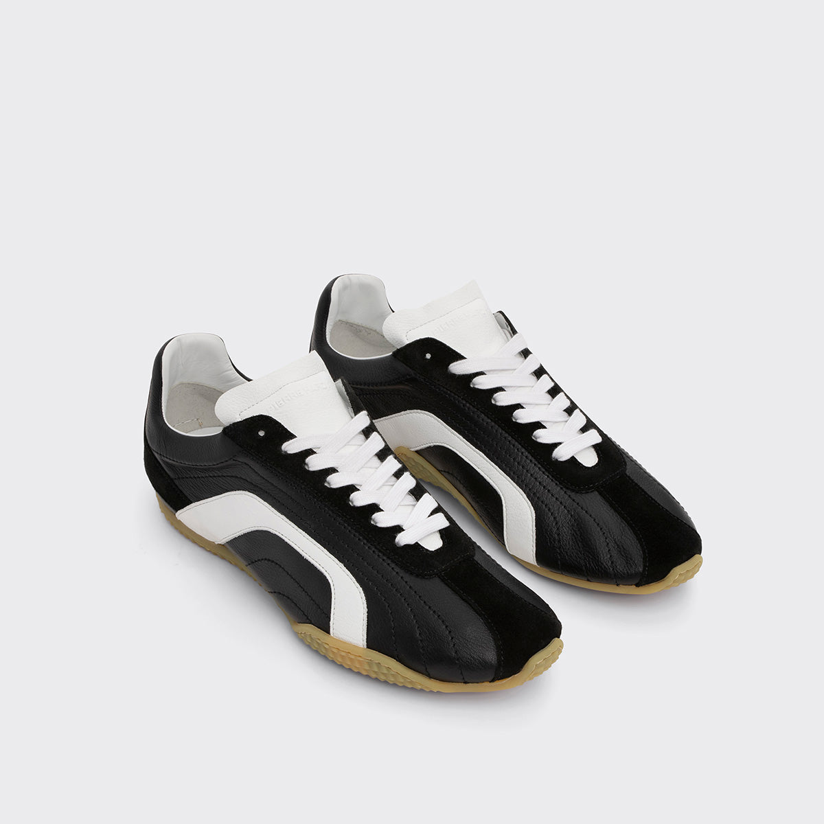 Pierre Hardy JUMP SNEAKERS, black & white calfskin and black suede calfskin, view 7
