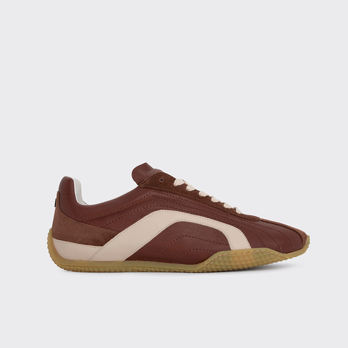 Pierre Hardy JUMP SNEAKERS, brown & off-white calfskin and brown suede calfskin