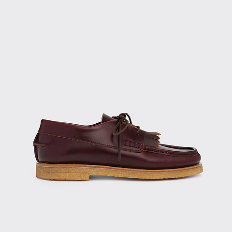 Pierre Hardy MATT LOAFER, burgundy calfskin