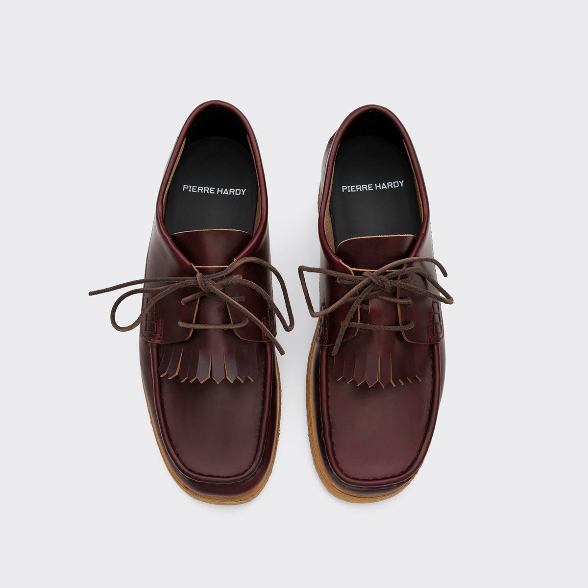Pierre Hardy MATT LOAFER, burgundy calfskin, view 3