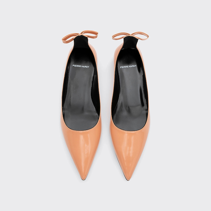 Pierre Hardy CLÉO BALLET FLAT, apricot glazed lambskin, view 2