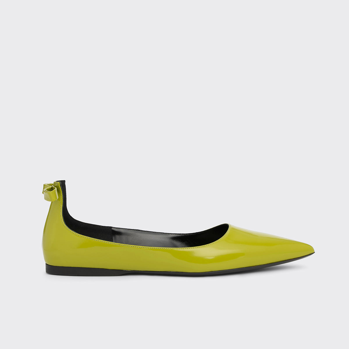 Pierre Hardy CLÉO BALLET FLAT, lime glazed lambskin