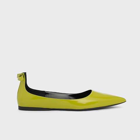 Pierre Hardy CLÉO BALLET FLAT, lime glazed lambskin