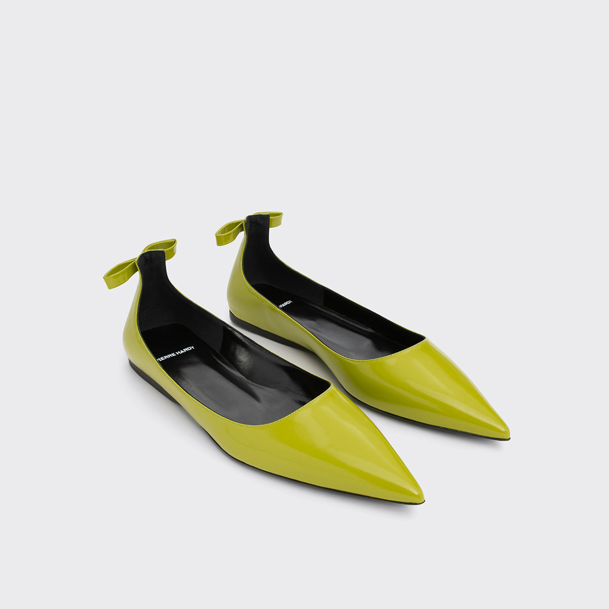 Pierre Hardy CLÉO BALLET FLAT, lime glazed lambskin, view 4
