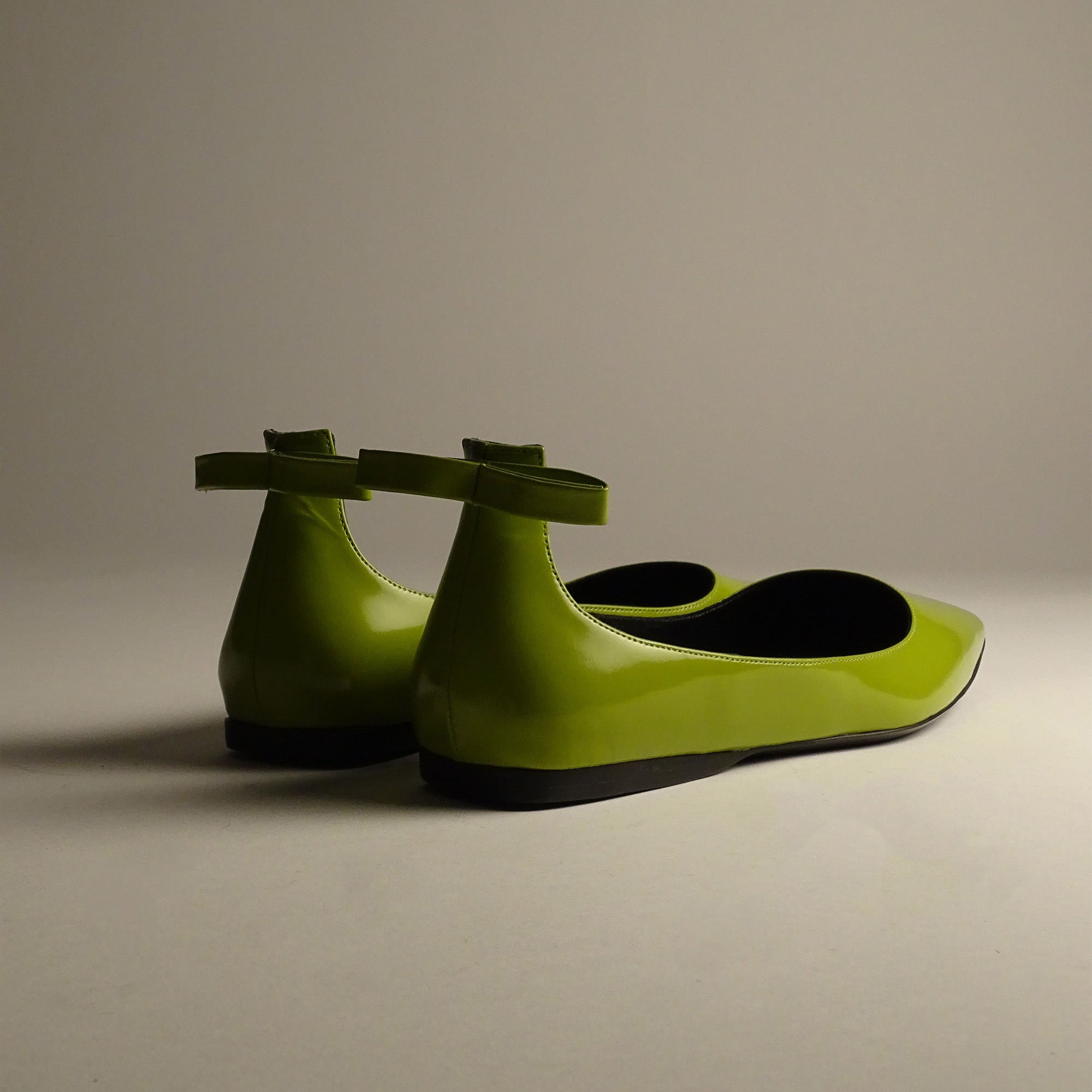 Pierre Hardy CLÉO BALLET FLAT, lime glazed lambskin, view 7