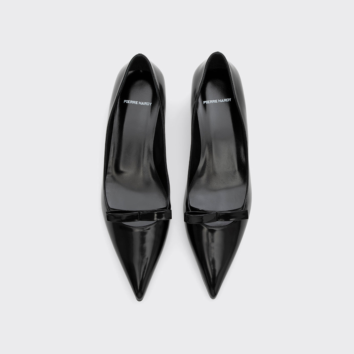 Pierre Hardy DELPHINE PUMP, black glazed lambskin, view 3