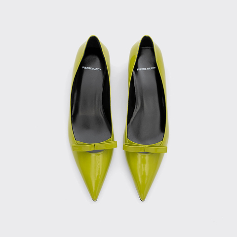 Pierre Hardy DELPHINE PUMP, lime glazed lambskin, view 2