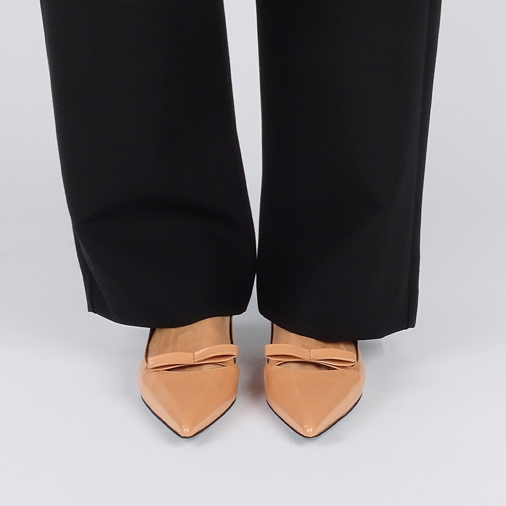 Pierre Hardy DELPHINE PUMP, apricot glazed lambskin, view 4
