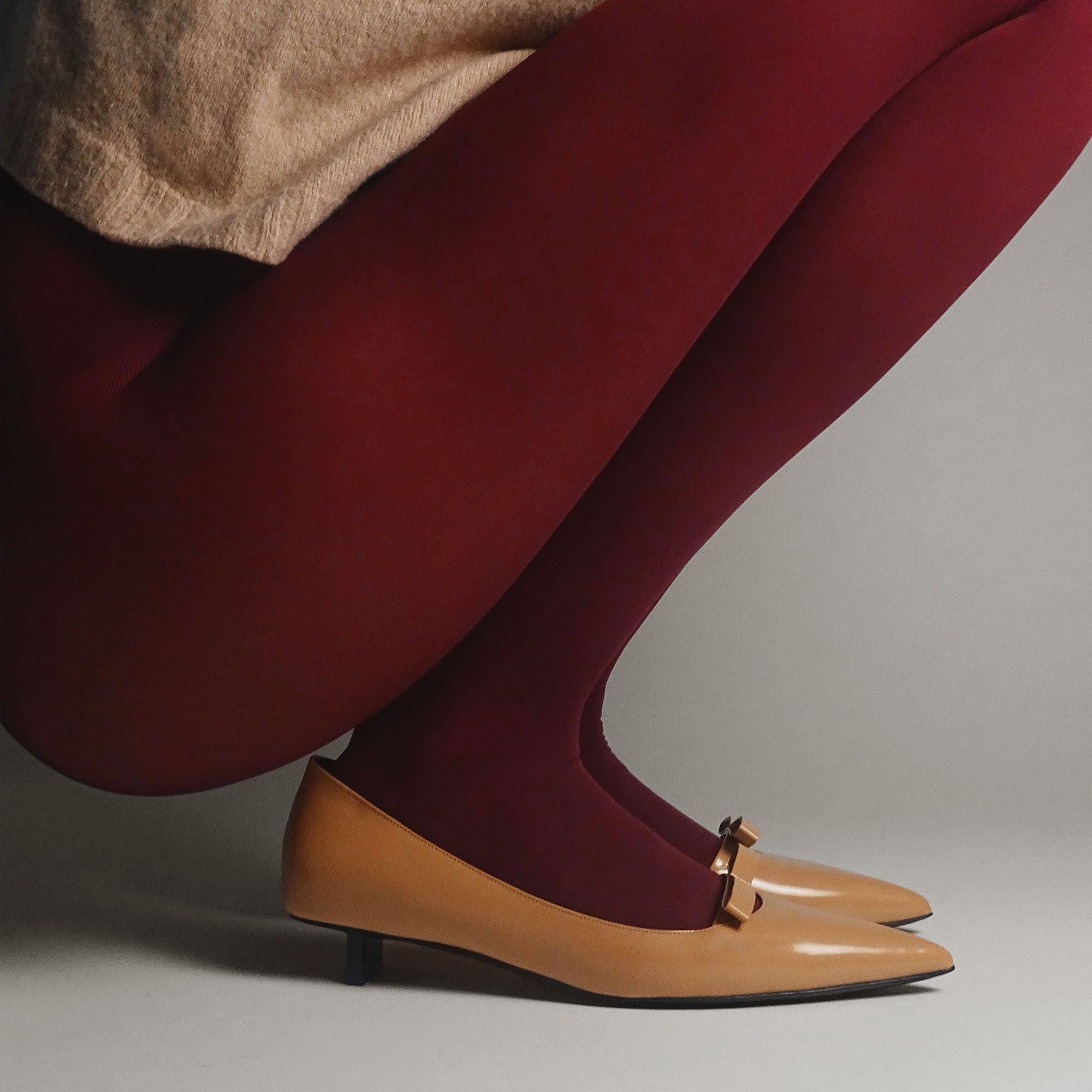 Pierre Hardy DELPHINE PUMP, apricot glazed lambskin, view 8
