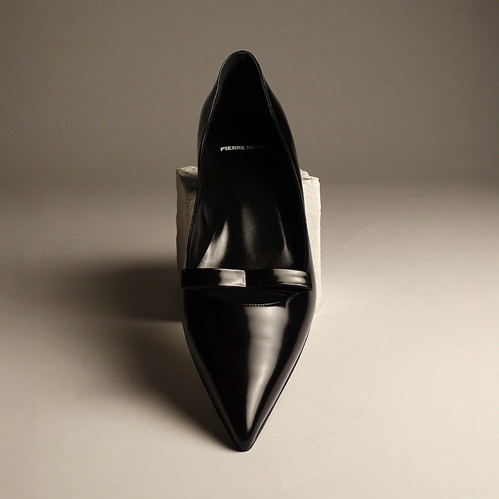 Pierre Hardy DELPHINE PUMP, black glazed lambskin, view 8