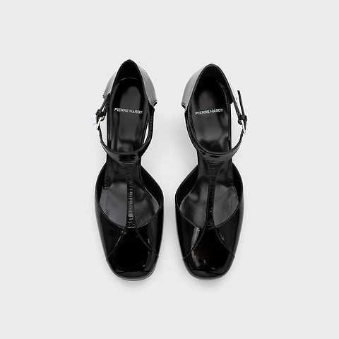 Pierre Hardy SYLVIA PUMP, black patent kidskin, view 2