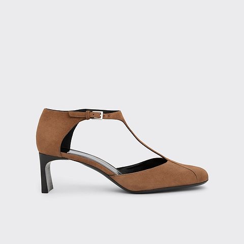 Pierre Hardy SYLVIA PUMP, havana patent kidskin