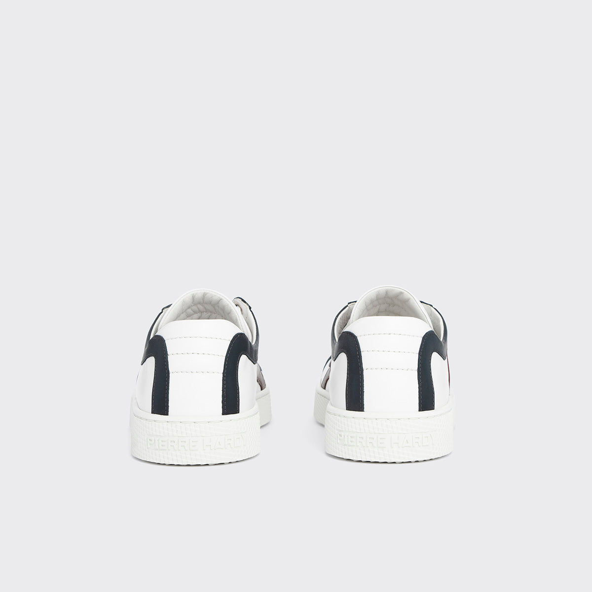 Pierre Hardy ALPHA SNEAKERS - WOMEN, white, green, navy blue and burgundy calfskin, view 6