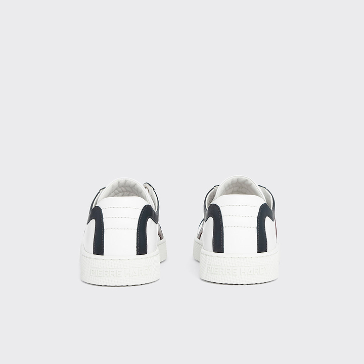 Pierre Hardy ALPHA SNEAKERS - WOMEN, white, green, navy blue and burgundy calfskin, view 6