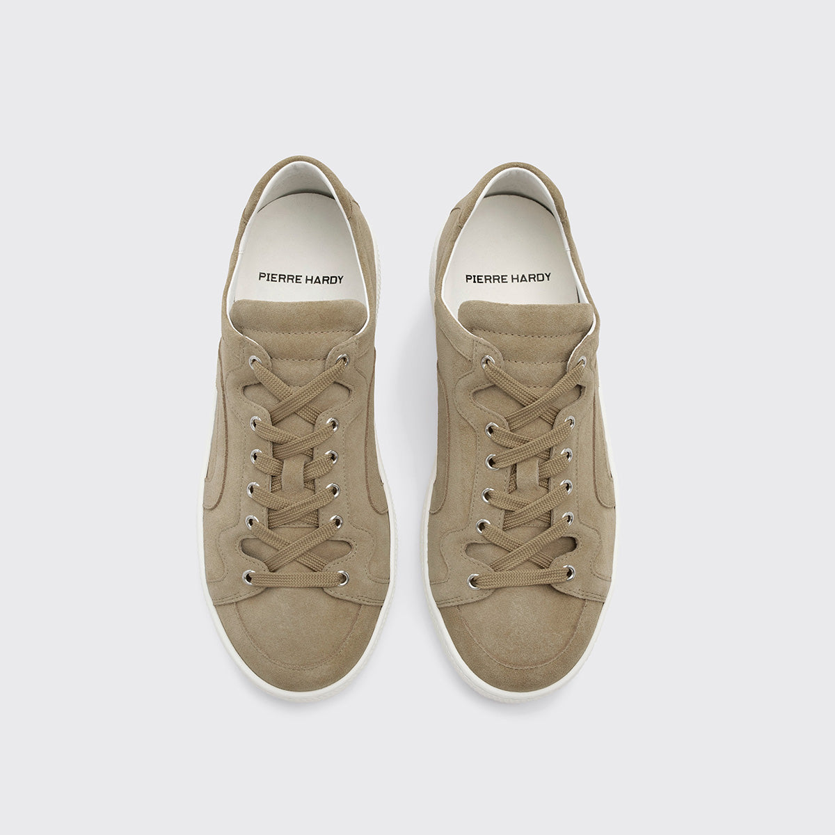 Pierre Hardy ALPHA SNEAKERS - WOMEN, sand suede calfskin, view 3