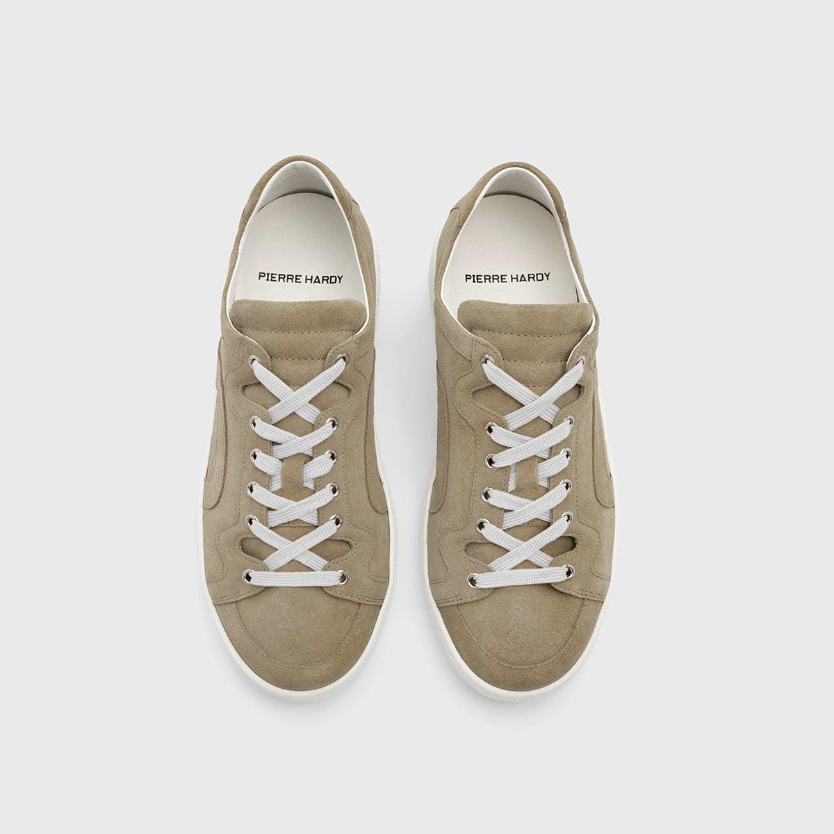 Pierre Hardy ALPHA SNEAKERS - WOMEN, sand suede calfskin, view 2