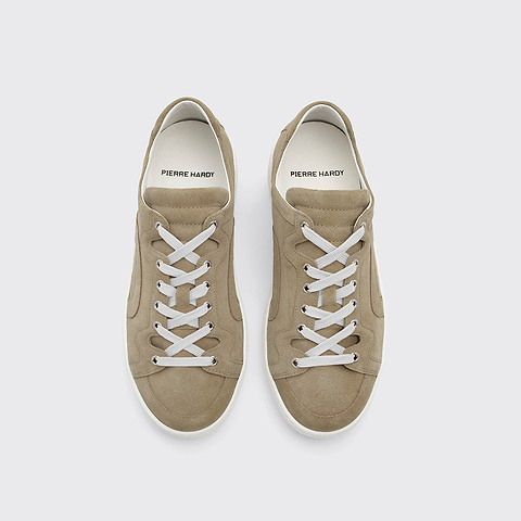 Pierre Hardy ALPHA SNEAKERS - WOMEN, sand suede calfskin, view 2