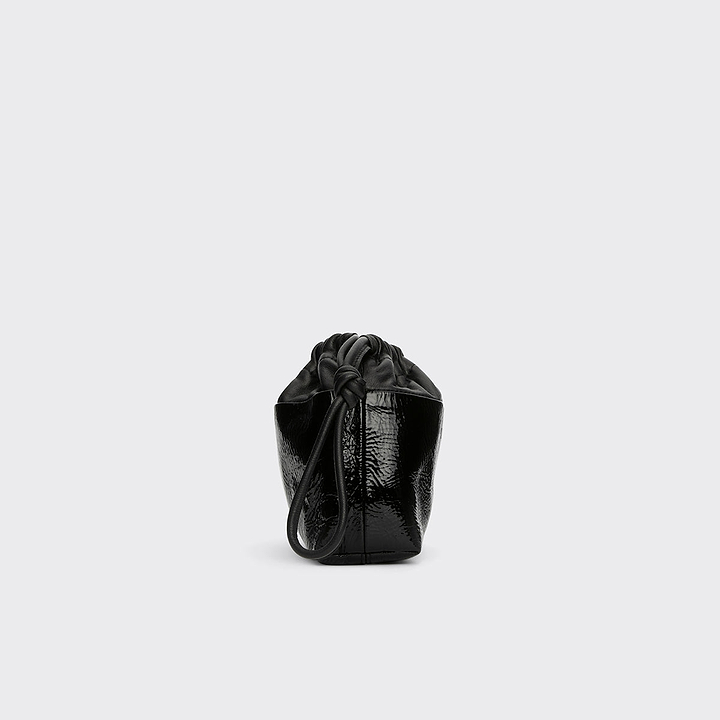 Pierre Hardy MINI TWIN CLUTCH, black patent kidskin and black lambskin, view 6