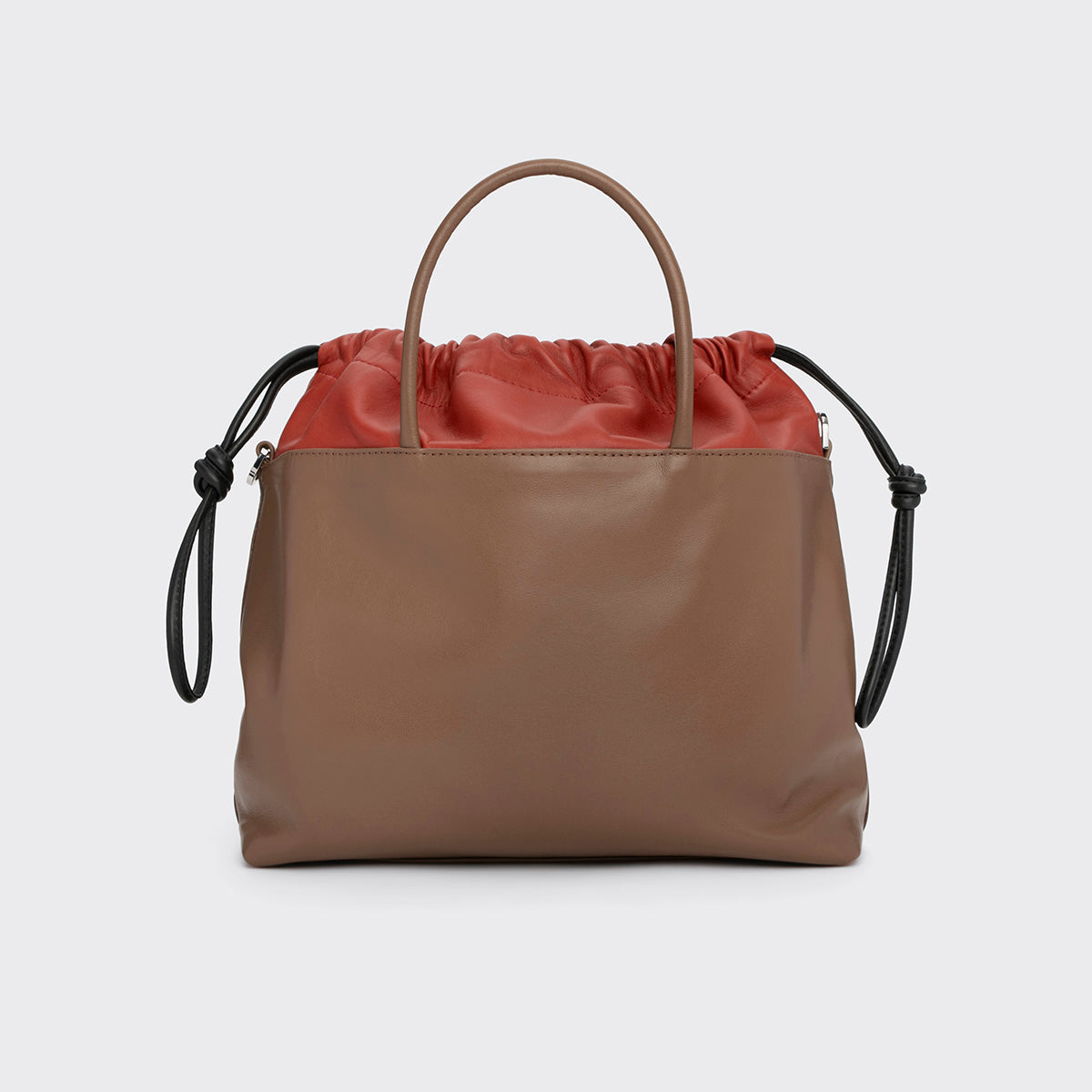 Pierre Hardy TWIN BAG, camel calfskin and rust lambskin, view 4