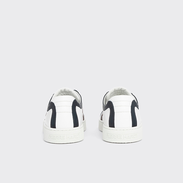 Pierre Hardy ALPHA SNEAKERS - MEN, white, green, navy blue and burgundy calfskin, view 6