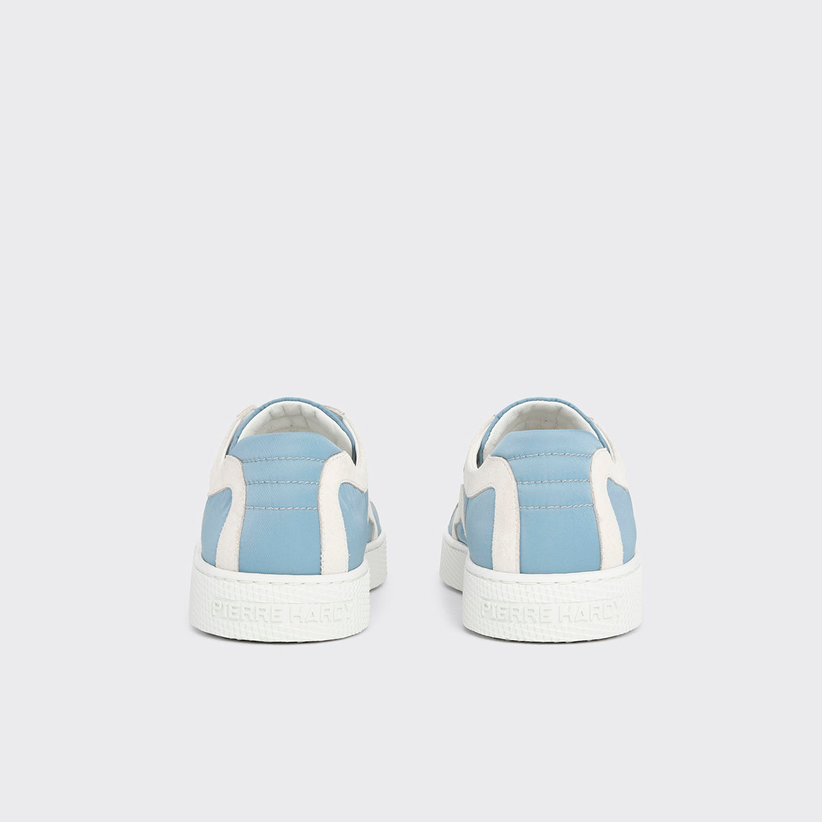 Pierre Hardy ALPHA SNEAKERS - MEN, light blue nylon canvas and white suede calfskin, view 9