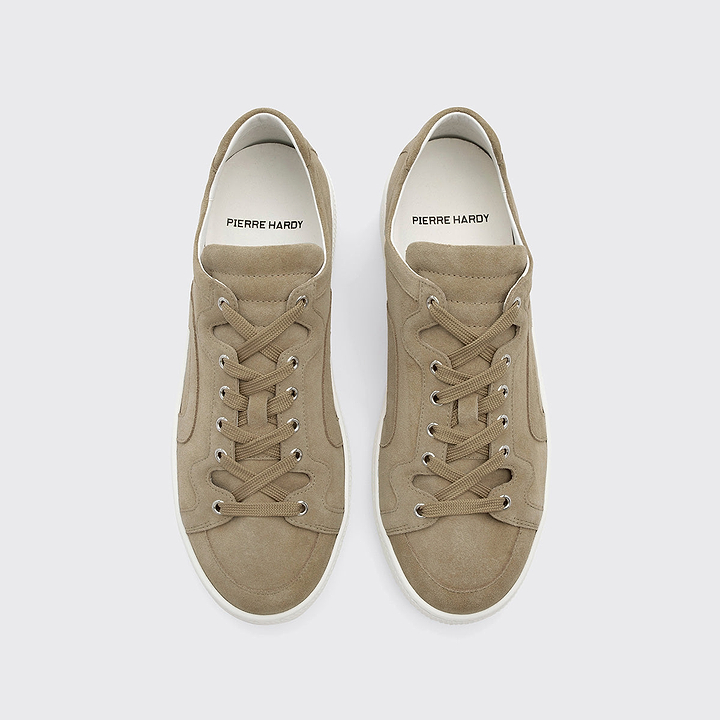 Pierre Hardy ALPHA SNEAKERS - MEN, sand suede calfskin, view 3