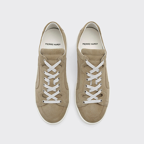 Pierre Hardy ALPHA SNEAKERS - MEN, sand suede calfskin, view 2