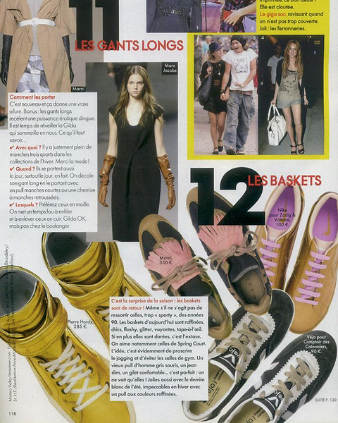 Elle France — Les Baskets feature, September 2006