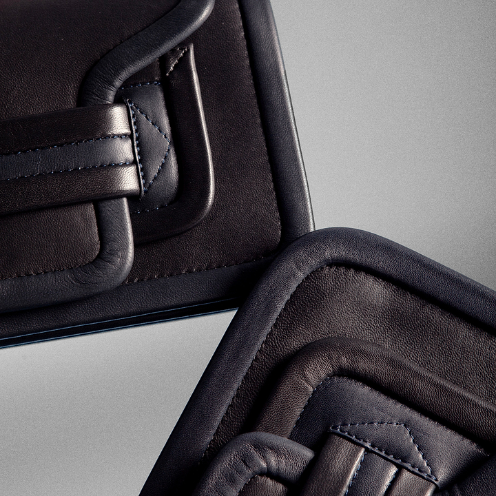 Pierre Hardy ALPHA HANDBAG, navy & black lambskin, view 2