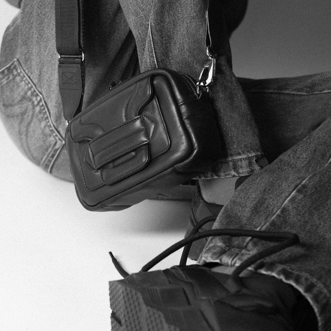 Pierre Hardy ALPHA PAD BOX BAG, black lambskin, view 4