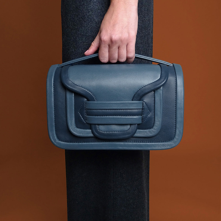 Pierre Hardy ALPHA MAXI HANDBAG, navy & blue calfskin, view 3