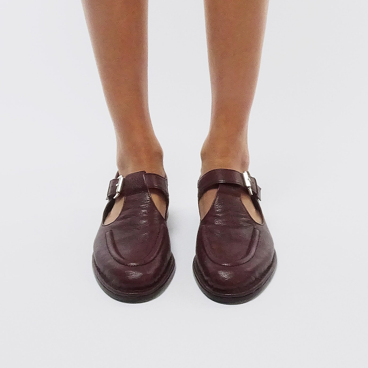Pierre Hardy MODICA SANDAL, burgundy grained kidskin, view 4