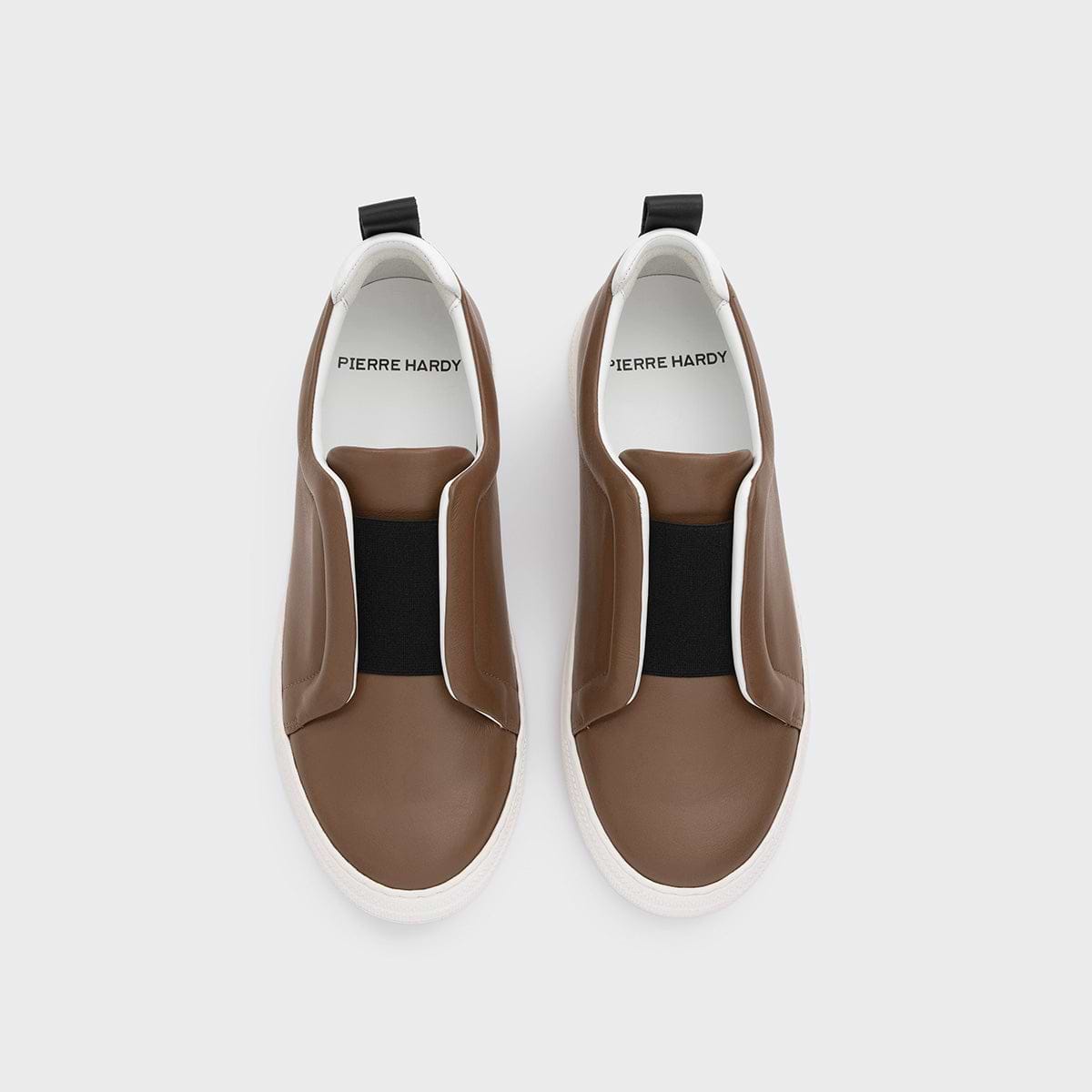 Pierre Hardy SLIDER SNEAKERS, camel calfskin, view 2