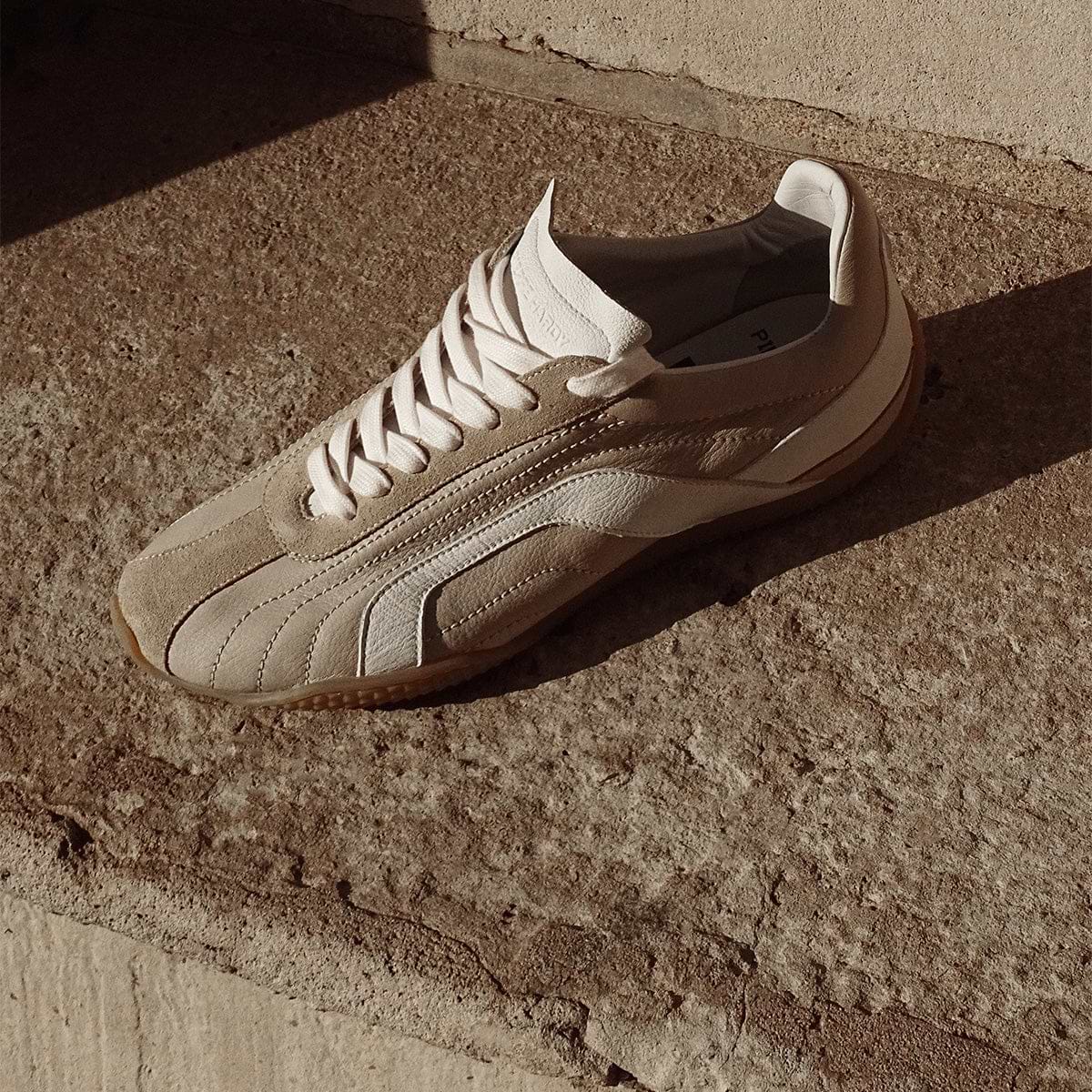 Pierre Hardy JUMP SNEAKERS, beige & white calfskin and beige suede calfskin, view 7
